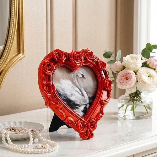 Cornice cuore romantico - , resina