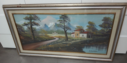 Quadro dipinto paesaggio - dipinto, di