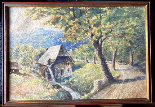 Acquerello 1930 circa mulino - 1930,