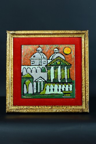 Quadro smaltato paesaggio - quadro,