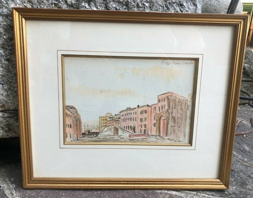 Vecchio quadro con - , cornice